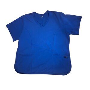Jockey Womens Blue V-Neck Scrub Top XL 1920